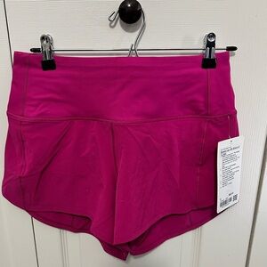 Lululemon Speed Up High-Rise Lined Short 4" in Magenta Purple Size 6 NWT